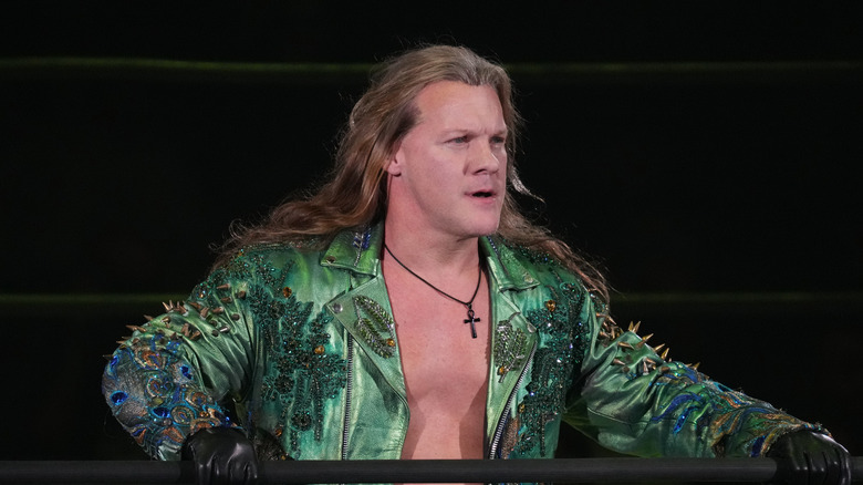 Chris Jericho enters the ring for a match in Tokyo