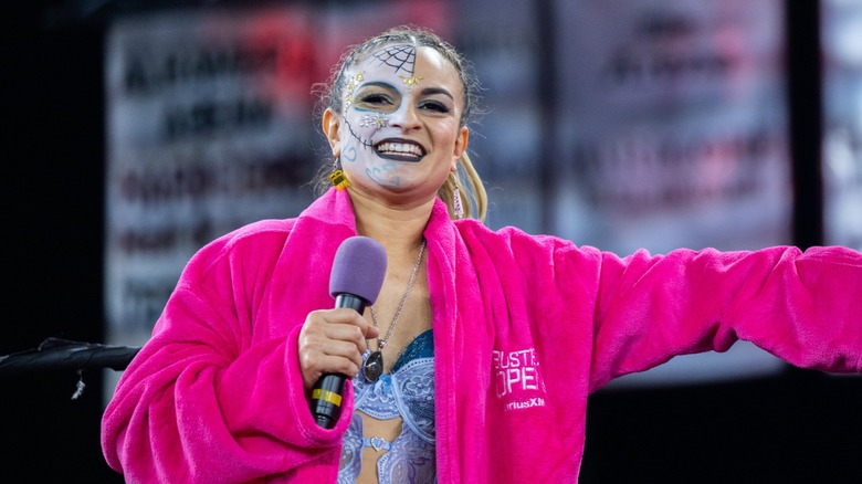 Thunder Rosa smiling