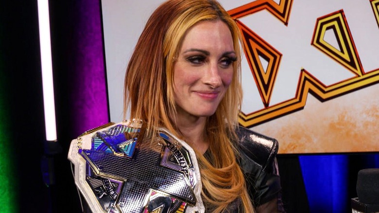 A rare picture of Becky Lynch with the original NXT Women's Title during  her time in NXT in 2014. : r/SquaredCircle