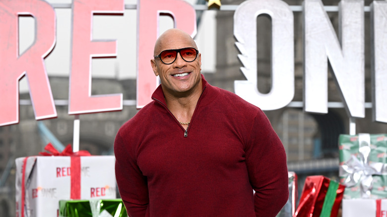 Dwayne Johnson aka The Rock attends the "Red One" photocall at Potters Field Park on November 06, 2024 in London, England.