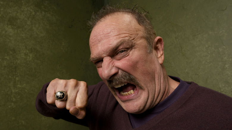 Wrestler Jake "The Snake" Roberts from "The Resurrection of Jake The Snake Roberts" poses for a portrait at the Village at the Lift Presented by McDonald's McCafe during the 2015 Sundance Film Festival on January 23, 2015 in Park City, Utah.