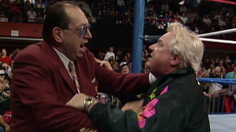 Gorilla Monsoon having it up to here with Bobby Heenan