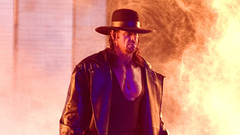 The Undertaker makes his way to the ring for his match with Shawn Michaels at "WrestleMania 25" at the Reliant Stadium on April 5, 2009 in Houston, Texas.