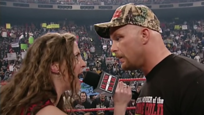 Stephanie McMahon confronts Steve Austin