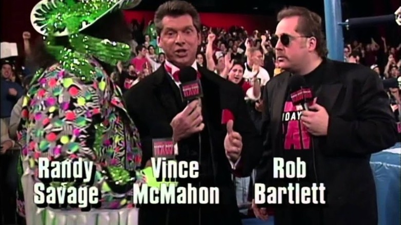 Randy Savage, Vince McMahon, and Rob Bartlett on WWE Raw