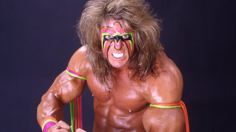 The Ultimate Warrior posing 