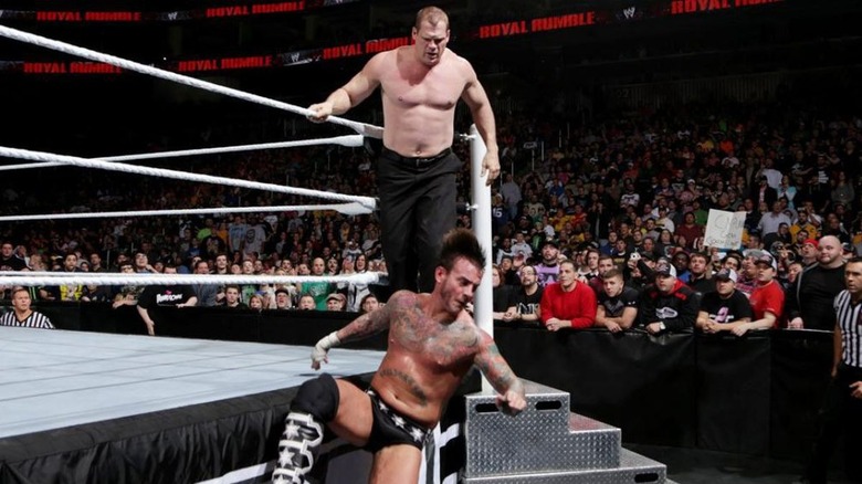 Kane eliminating Punk from the Rumble