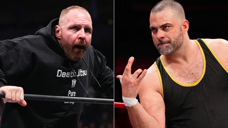 Split image with AEW star Jon Moxley on the left and Eddie Kingston on the right