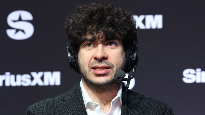 Tony Khan with the headset on