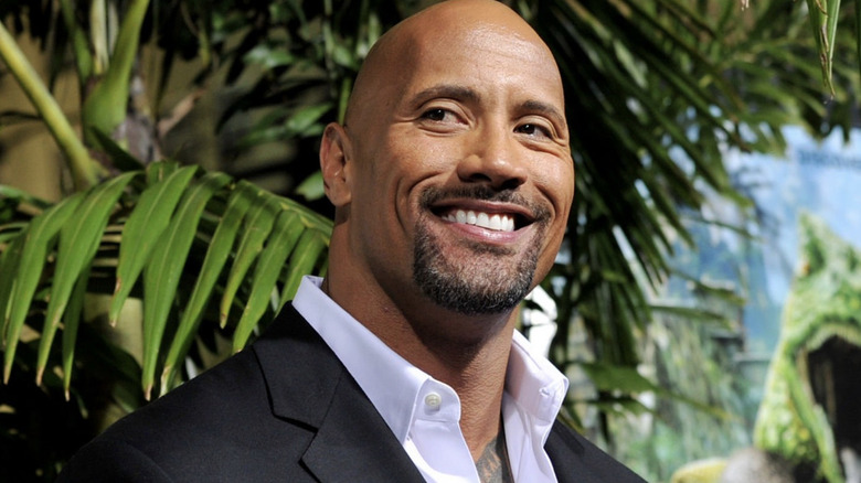 Dwayne "The Rock" Johnson smiles during promotional events for "Journey 2: The Mysterious Island."