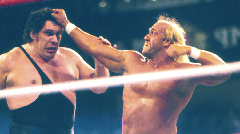 The story of Andre the Giant taking an actual s*** on Hulk Hogan during in  a match in WWE to prove a point | talkSPORT