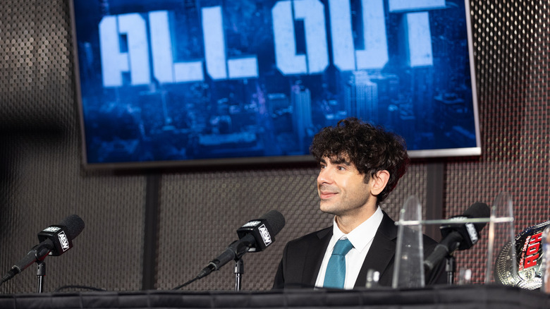 Tony Khan at the AEW All Out post-show press conference
