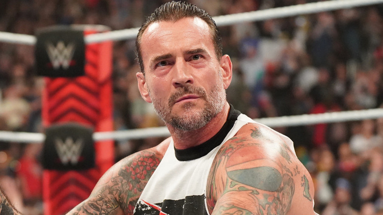 CM Punk staring intensely into the camera