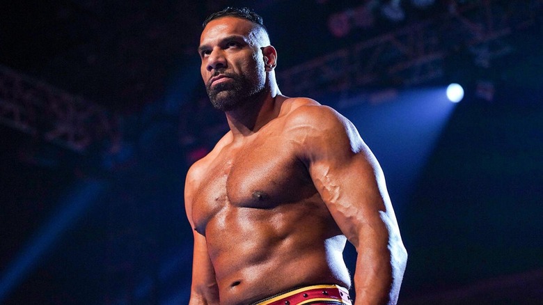 Jinder Mahal looking serious