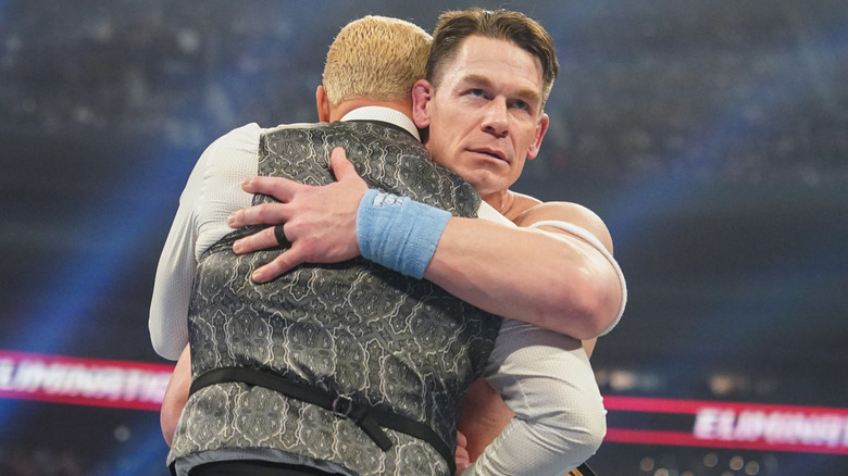 John Cena hugging Cody Rhodes