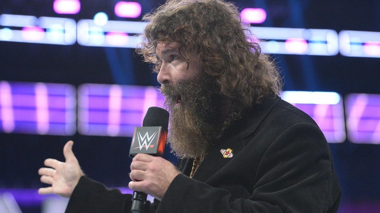 Mick Foley cutting a promo