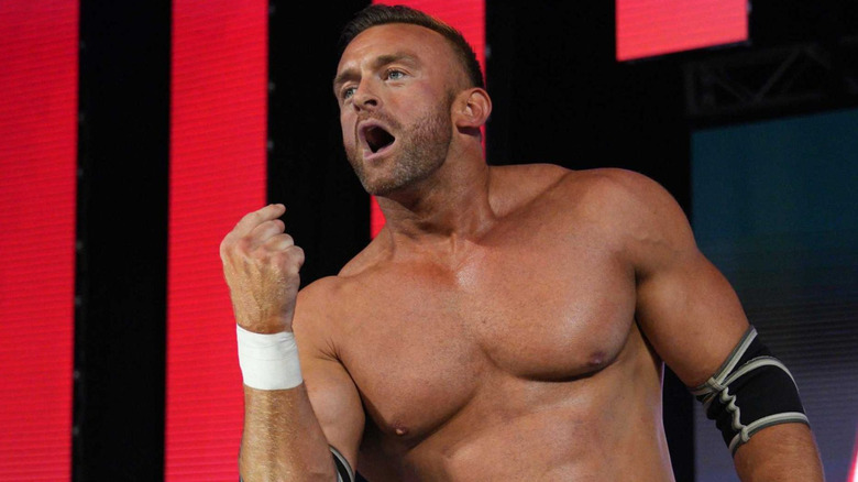 Nick Aldis pointing to himself