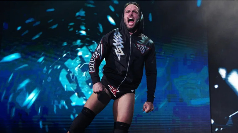 Roderick Strong making his way to the ring