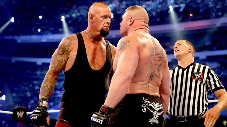 The Undertaker and Brock Lesnar at WrestleMania