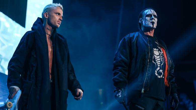 Sting and Darby Allin make an entrance
