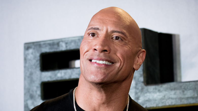 The Rock smiling