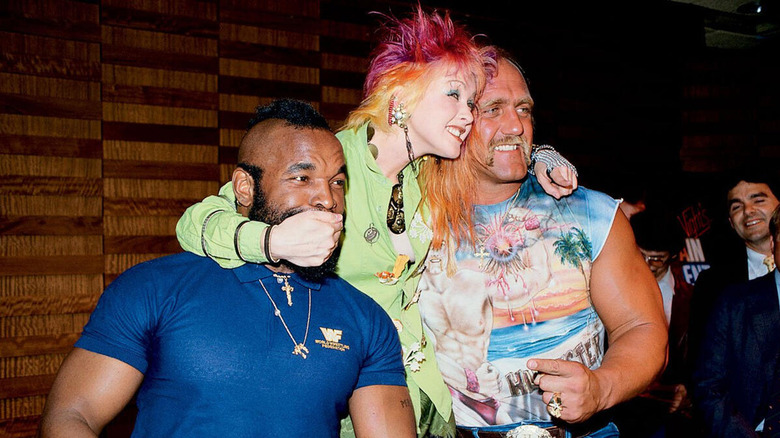 Cyndi Lauper with Hulk Hogan & Mr. T