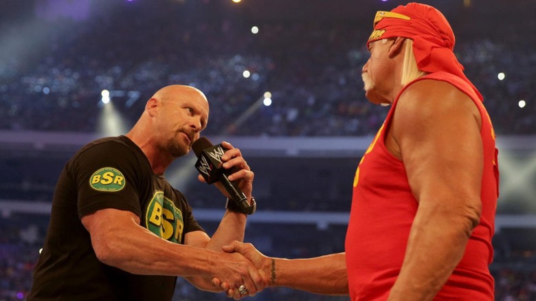 Steve Austin Greets Hulk Hogan