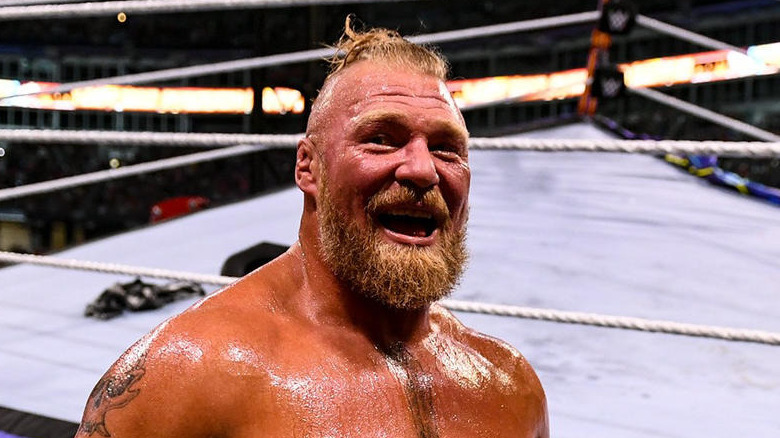 Brock Lesnar smiling 