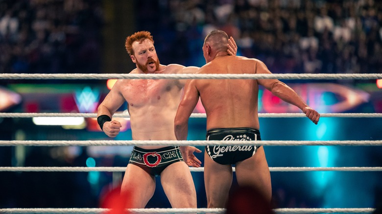 Gunther and Sheamus brawling 