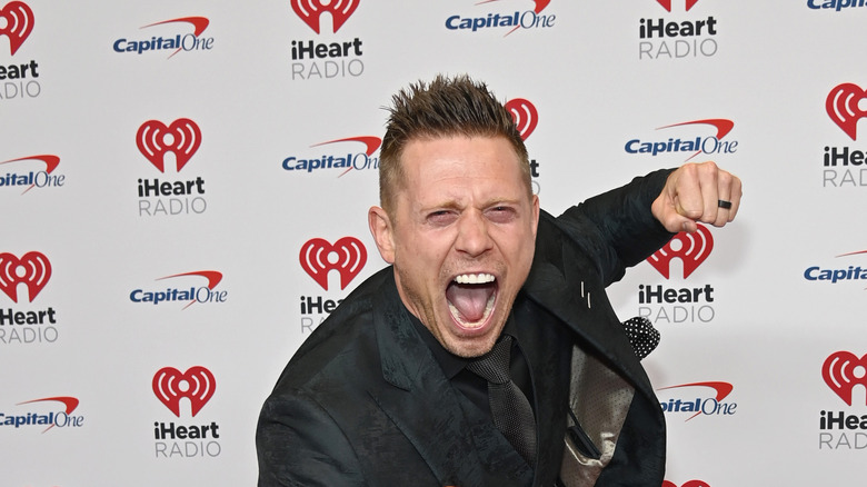 The Miz posing at a press event 