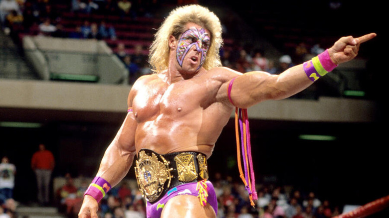 The Ultimate Warrior pointing 