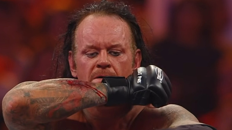 The Undertaker bleeding Nascar event