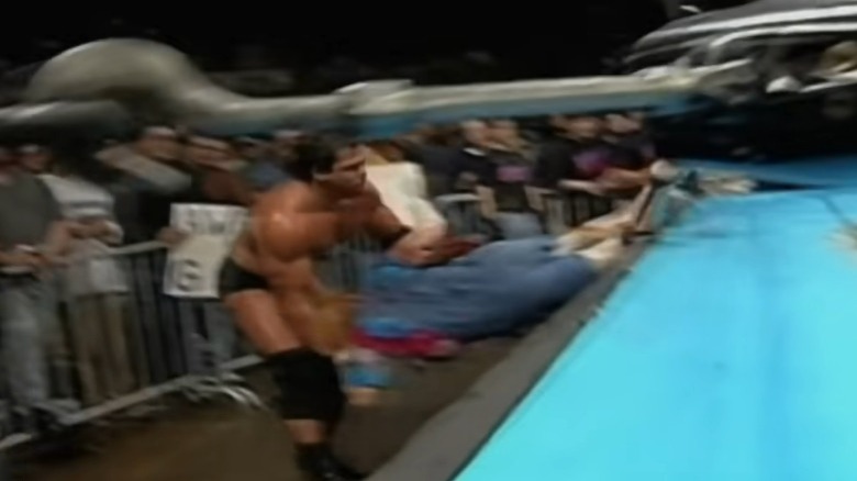 Mike Awesome catching Spike Dudley