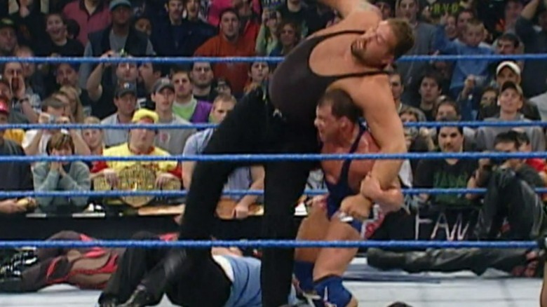 Kurt Angle slamming Big Show