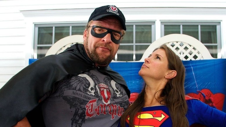 Stephanie McMahon and Triple H in Halloween costumes