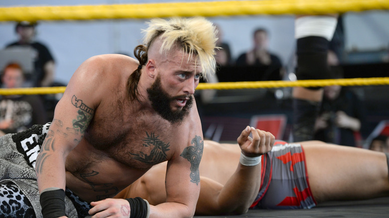 Enzo Amore moving in the ring