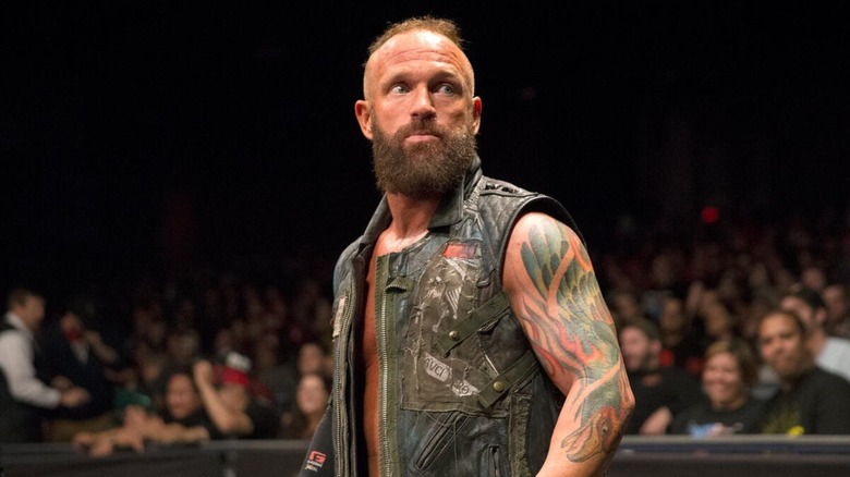 Eric Young looking serious