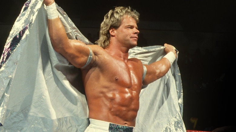 Lex Luger wearing silver cape