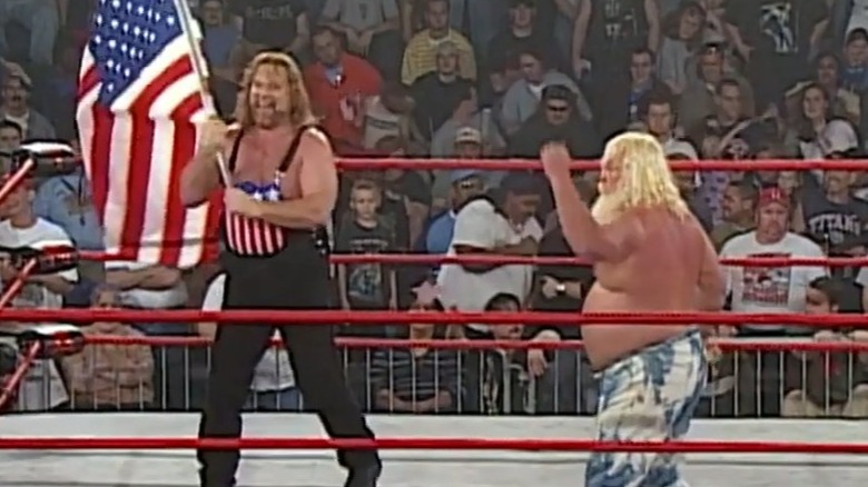 Jim Duggan and Moondog Spot in a TNA ring