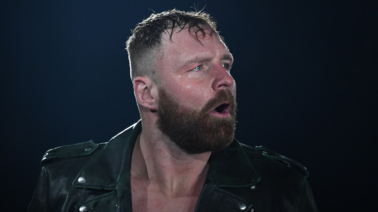 Moxley looking at crowd