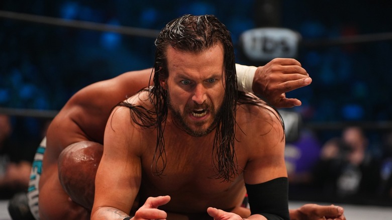 Angry Adam Cole in the ring