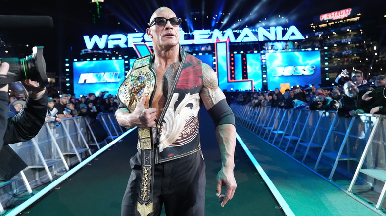 The Rock enters WrestleMania 40