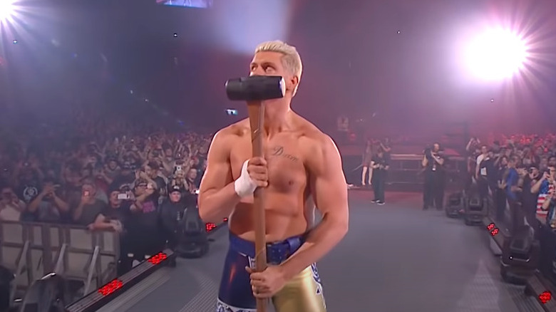 Cody Rhodes looking to his right