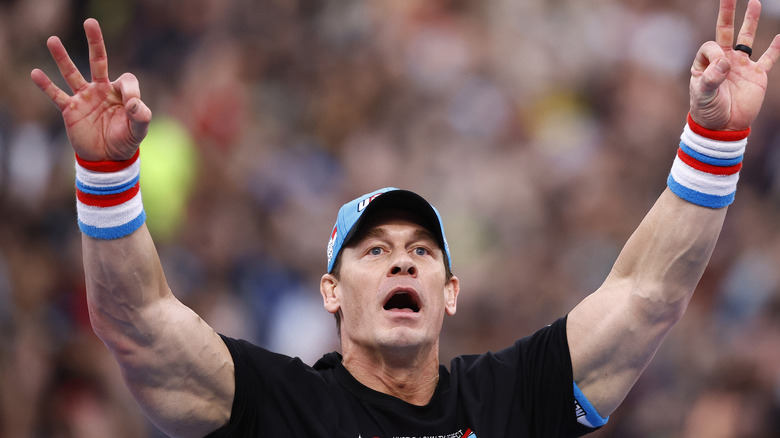 John Cena arms raised