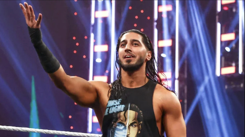 Mustafa Ali posing in the ring