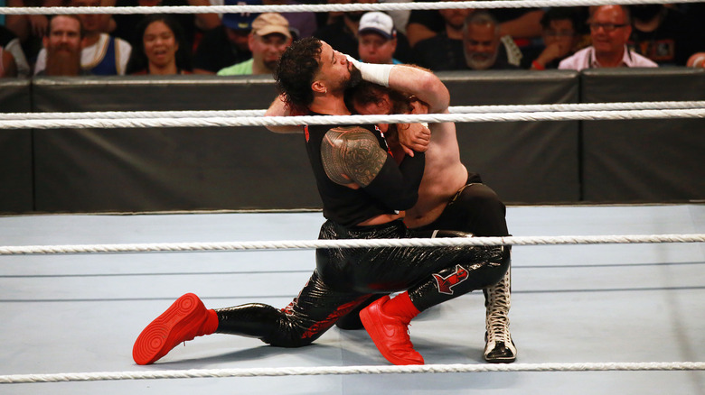 Jey Uso wrestles Sami Zayn