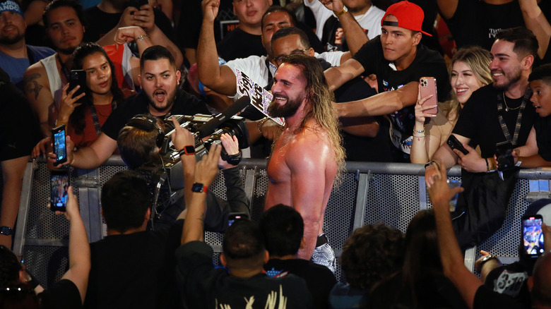 Seth Rollins in the crowd