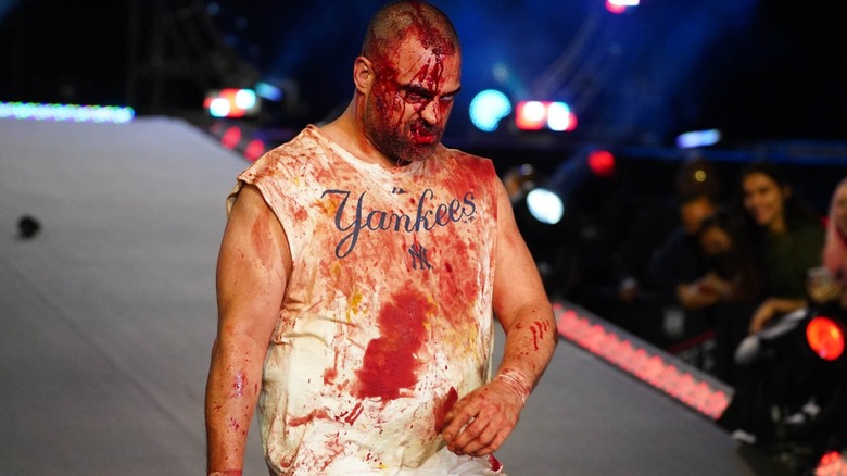 Eddie Kingston covered in blood