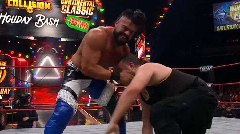 Andrade and Eddie Kingston in the ring