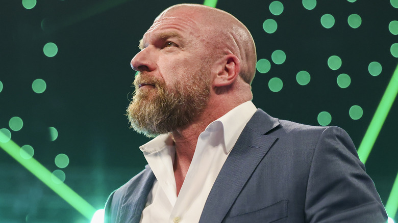 Triple H with green lighting